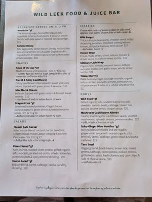 Menu (May-June 2026) at Wild Leek in Halifax