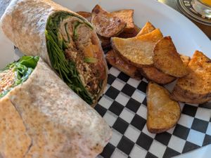 Titanic burrito with wedges at Wild Leek in Halifax