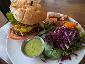 Burger at Wild Leek in Halifax