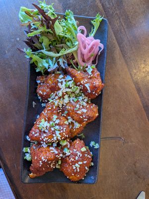Sweet-spicy cauliflower at Wild Leek in Halifax