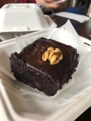 GF brownie at Wild Leek in Halifax