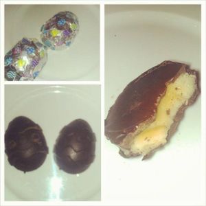 Veganbury cream egg and peanut butter egg at Wild Leek in Halifax