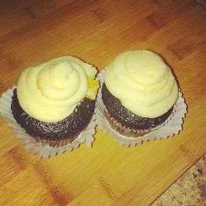 Chocolate mango cupcakes  at Wild Leek in Halifax