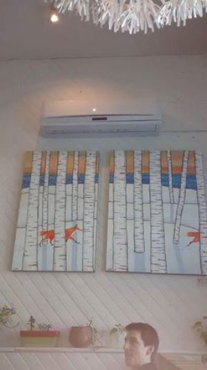 I love these paintings  at Wild Leek in Halifax