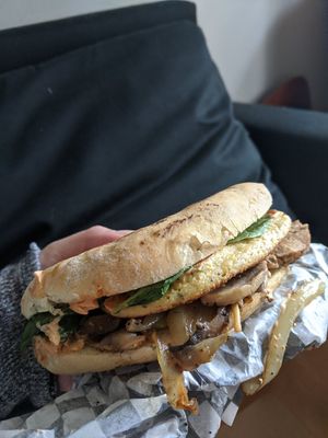 Southwestern breakfast sandwich at Wild Leek in Halifax