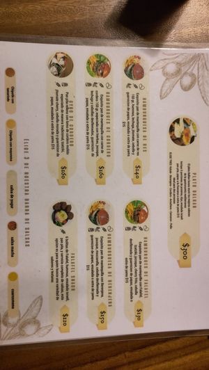 Menu at Balkan in Queretaro