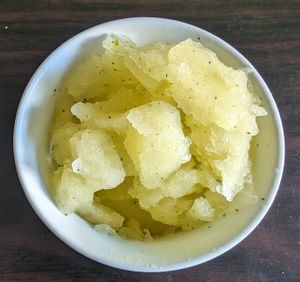 Orange Sorbet Dessert at Vegan Rubí in Ixtapa