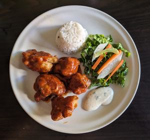 BBQ Cauliflower Wings (Highly recommended) at Vegan Rubí in Ixtapa