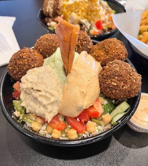 Build your own falafel bowl  at House of Falafel in Farmington Hills