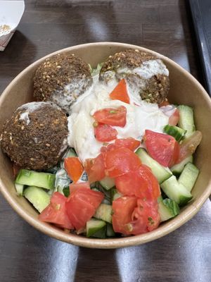 Falafel bowl  at House of Falafel in Farmington Hills
