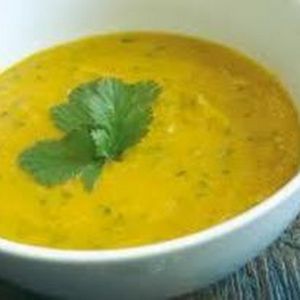 Crushed lentil soup made only using vegetable broth  at House of Falafel in Farmington Hills