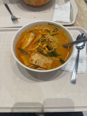 Vegan curry laksa  at Organic Vegetarian @ Pavilion KL in Kuala Lumpur