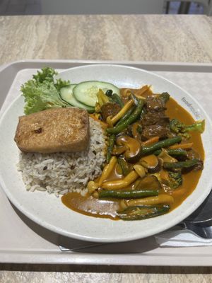 Vegan mutton rice  at Organic Vegetarian @ Pavilion KL in Kuala Lumpur