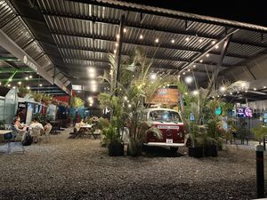 View from food garden entrancee  at Phat Noodle Express in Uvita