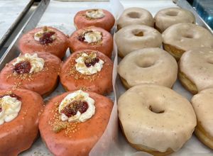 Strawberry shortcake, maple donuts   at bloomer's in Mississauga