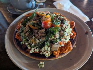 Jackfruit souvlaki at MOMO in Traralgon