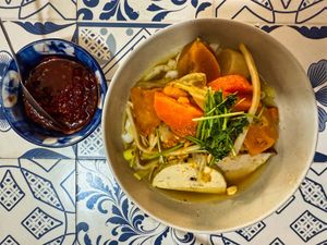 Pho at Quán Chay Diệu Hoa in Hoi An