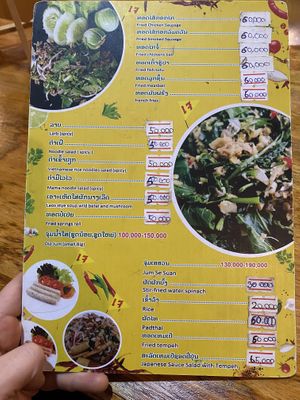 Back  at Vegetarian House Cafe in Thakhek