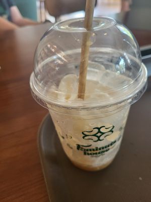 After 5 sips a cup full of icecubes left at Faminuts House - Sữa Hạt & Dinh Dưỡng in Ho Chi Minh City