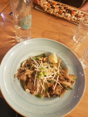 Vegan pad thai with tofu at Cafe Louise in Kiryat Tivon