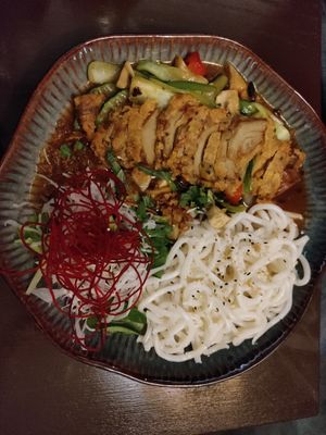 My cay with vegan crispy duck at Koko Organic in Prague