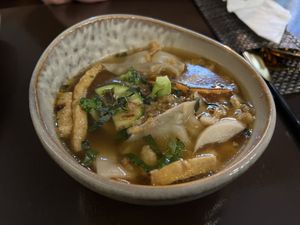 sup van than / soup with wonton dumplings  at Koko Organic in Prague