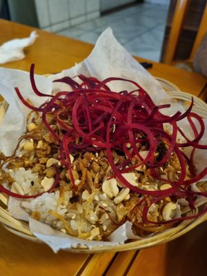 Pork with sticky rice at Koko Organic in Prague