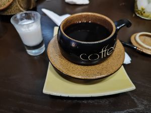 Vietnamese coffee with milk, yummy! at Koko Organic in Prague