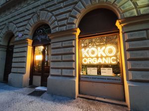 Entrance at Koko Organic in Prague