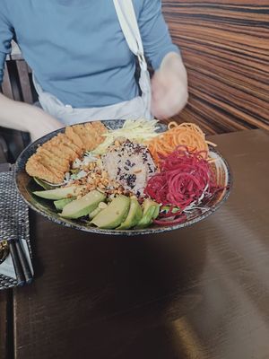 Ryż z tofu w panko at Koko Organic in Prague
