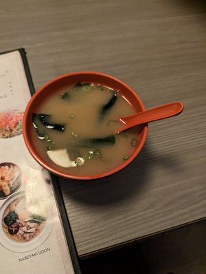 Miso soup 4/5 at Mikado in Edmonton