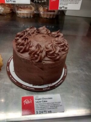 vegan cake  at Pete's Fine Foods in Halifax