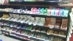 Bars and gum. Not all are vegan but a huge amount are.  at Pete's Fine Foods in Halifax