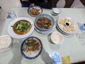 We asked for more vegan options and they made vegetable dumplings for us at La Petite Chengdu Chinese Restaurant in Chefchaouen