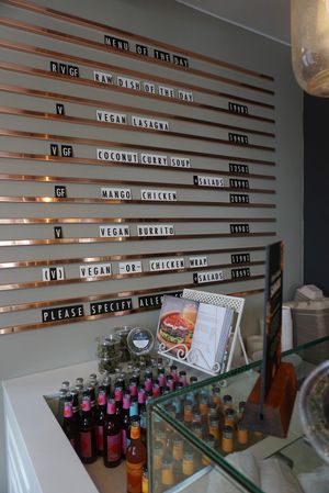 The menu at Glo - Laugavegur in Reykjavik