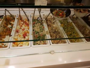 choice of salads at Glo - Laugavegur in Reykjavik