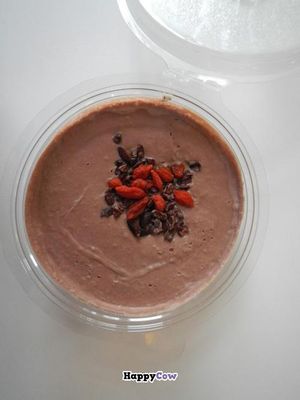 Chocolate chia pudding with goji berries and cacao nibs at Glo - Laugavegur in Reykjavik