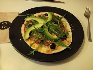 Pizza has to be the tastiest vegan one I have had to date.  Excellent value for money. at Glo - Laugavegur in Reykjavik