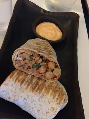 Wrap with rice and chickpeas at Glo - Laugavegur in Reykjavik