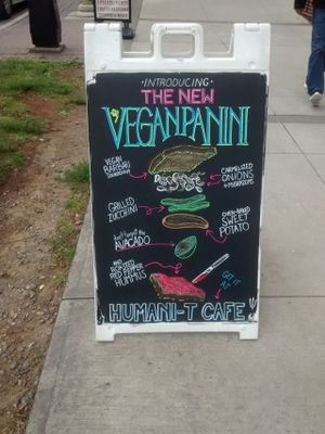 Vegan panini at Humani-T Cafe - Downtown in Halifax