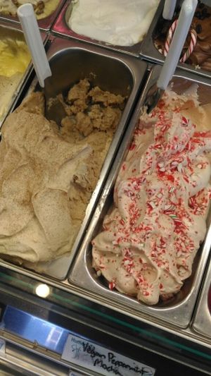 vegan gingerbread and candy cane gelato at Humani-T Cafe - Downtown in Halifax