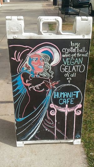 sign at Humani-T Cafe - Downtown in Halifax