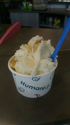 Vegan birthday cake gelato at Humani-T Cafe - Downtown in Halifax