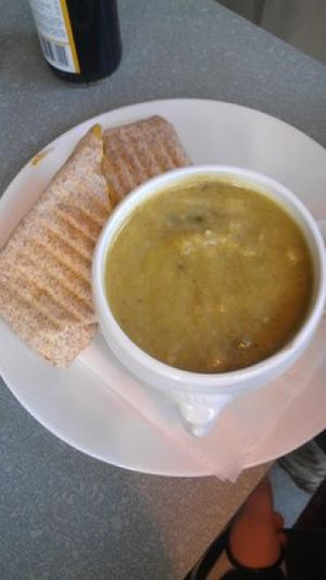 Potato and leek soup at Humani-T Cafe - Downtown in Halifax