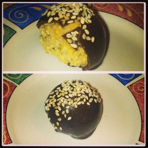 Vegan truffle at Humani-T Cafe - Downtown in Halifax