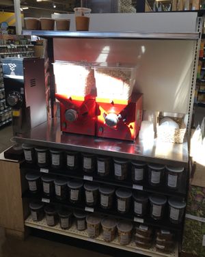 Nut grinder station at Menomonie Market Food Co-op in Menomonie