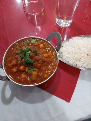 Aloo Channa Masala at Ajeet India & Nepali Cuisine in Cincinnati