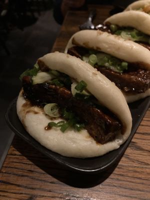 BBQ tofu bao buns  at Linger in Denver