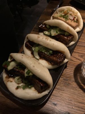Vegan bao buns at Linger in Denver