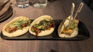 Bun bao trio #Veganuary at Linger in Denver